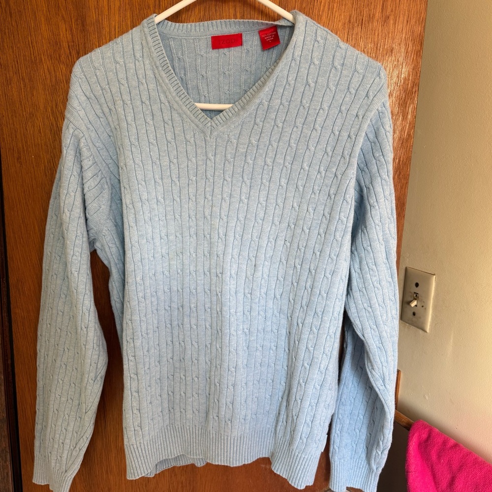 Izod Light Blue V-Neck Sweater